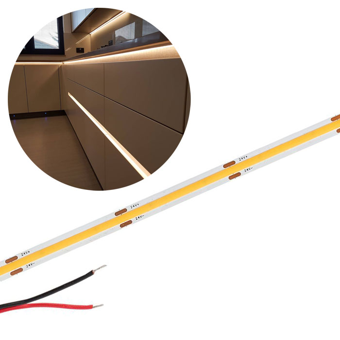 5m White COB LED Strip Light - COB Series LED Tape Light - Up To 244 lm/ft - IP20 - 24V - 2700K / 3000K / 4000K / 5000K