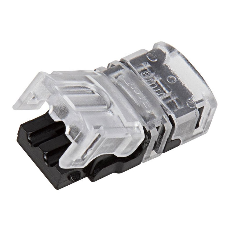 Solderless Clamp On LED Strip Light to Pigtail Adapter - 8mm Single Color Strips - 22-18 AWG - STN8-2PC