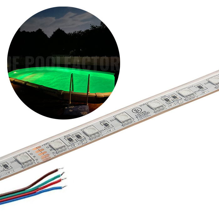 5m RGB LED Strip Light - Submersible LED Tape Light - 24V - IP68 Submersible - RGB - 196.9in (16.40ft)