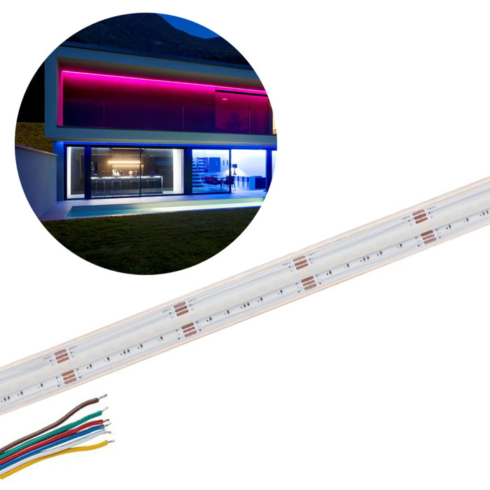 5m RGB+CCT COB LED Strip Light - COB Series LED Tape Light - IP65 - 24V
