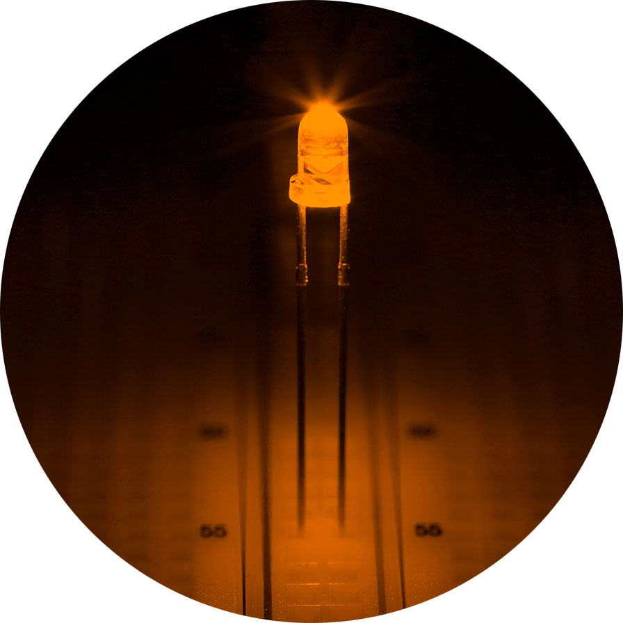 3mm Yellow LED - 592nm - T1 Through Hole LED w/ 20 Degree Viewing Angle